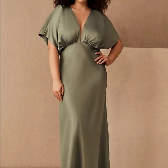 BHLDN Dresses & Skirts - BHLDN Olive Green Maxi Dress